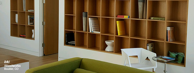 Kitchen photo featuring contemporary white cabinets