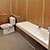 Photo of office restroom wall paneling by BKI Woodworks, Boulder, Colorado